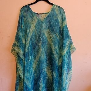 Blue/Green Swimsuit Cover-Up